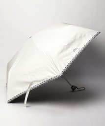 POLO RALPH LAUREN(umbrella)(ポロラルフローレン（傘）)/晴雨兼用折りたたみ日傘　大きめ ”フローラル刺繍”/オフホワイト