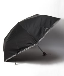 POLO RALPH LAUREN(umbrella)(ポロラルフローレン（傘）)/晴雨兼用折りたたみ日傘　大きめ ”フローラル刺繍”/ブラック