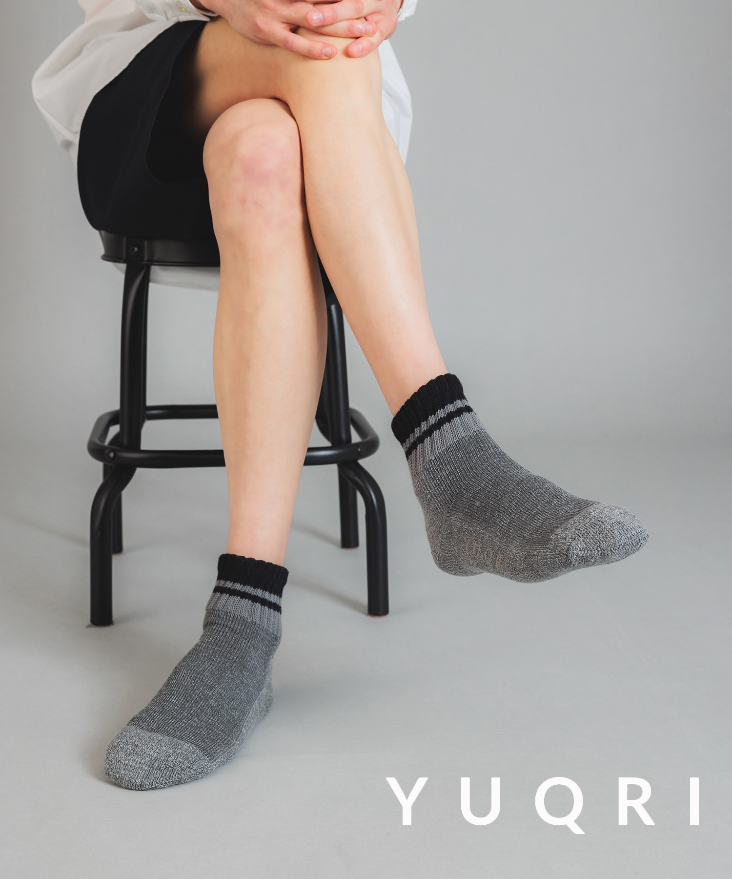 YUQRI / ユクリ】comfy half pile rib line 「 抗菌防臭・消臭・制菌