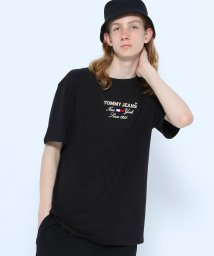 TOMMY JEANS(トミージーンズ)/フォントロゴTシャツ/ブラック