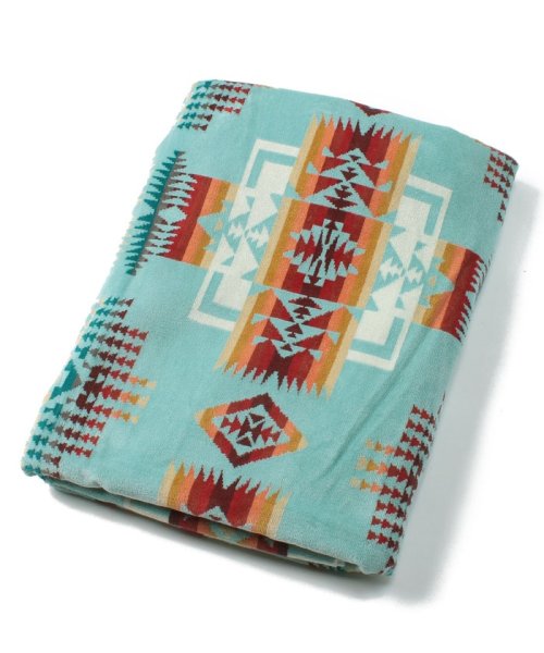 PENDLETON(ペンドルトン)/【Pendleton】ペンドルトン 大判バスタオル タオルブランケット XB233 Oversized Jacquard Spa Towel/ブルー系