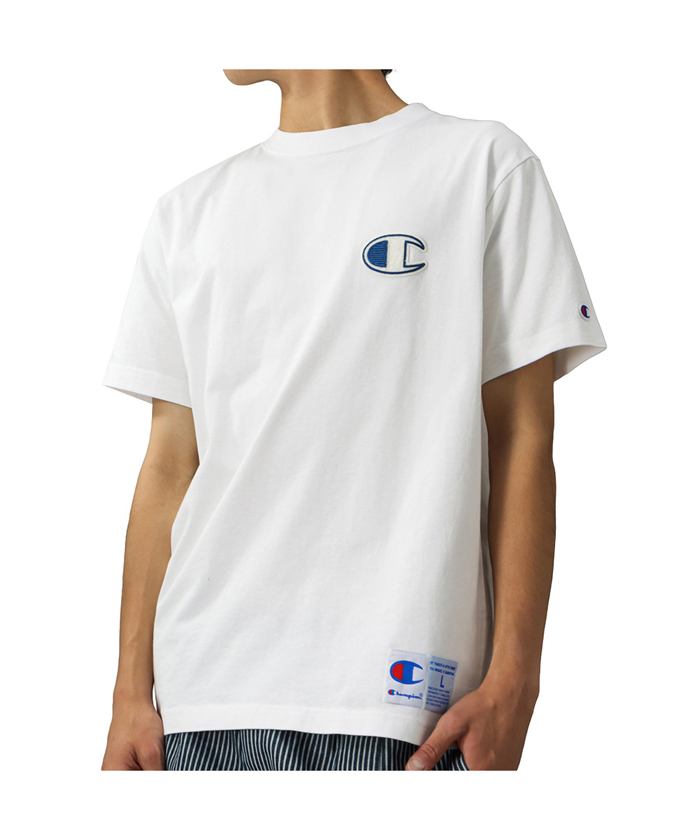 セール】Champion チャンピオン 左胸フェルトCワッペンTシャツ C3