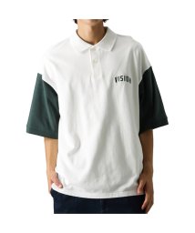 MAC HOUSE(men)(マックハウス（メンズ）)/VISION STREET WEAR ヴィジョンストリートウェア 鹿の子ビッグポロシャツ 2505038－A/ホワイト