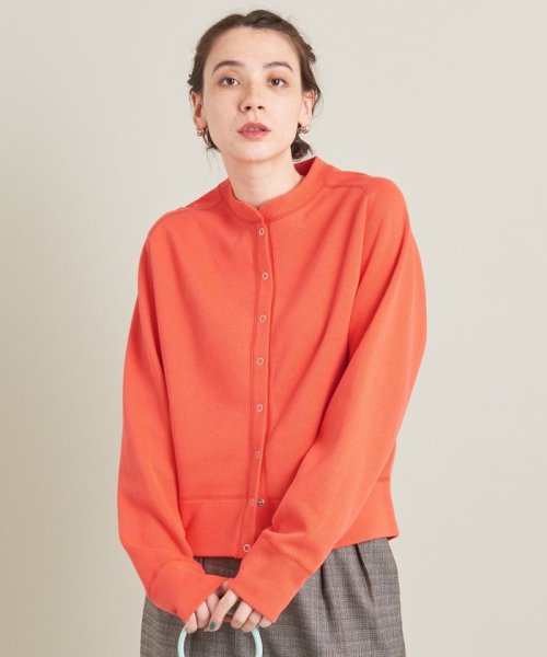 BEAUTY&YOUTH UNITED ARROWS(ビューティーアンドユース　ユナイテッドアローズ)/ダブルフェイス リングボタンカーディガン －ウォッシャブル－/ORANGE