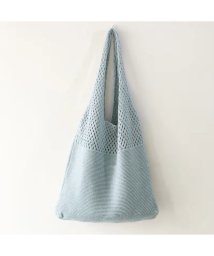 miniministore(ミニミニストア)/トートバッグ ニット編み バッグ鞄かばん/ライトブルー