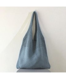 miniministore(ミニミニストア)/トートバッグ ニット編み バッグ鞄かばん/くすみブルー