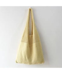 miniministore(ミニミニストア)/トートバッグ ニット編み バッグ鞄かばん/薄イエロー