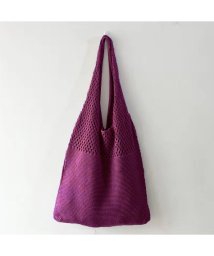 miniministore(ミニミニストア)/トートバッグ ニット編み バッグ鞄かばん/パープル