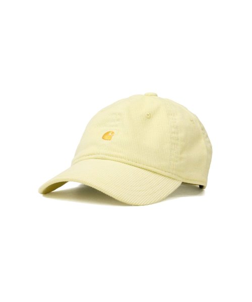 Carhartt WIP(カーハートダブルアイピー)/カーハート キャップ Carhartt WIP HARLEM CAP 帽子 コットン コーデュロイ ベースボールキャップ ロゴ サイズ調整 I028955/ライトイエロー