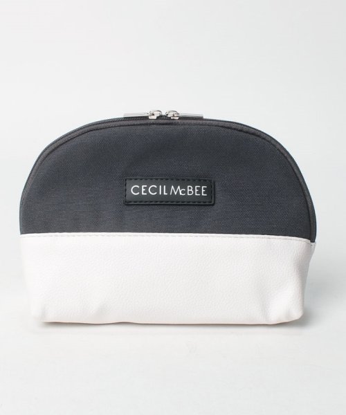 CECIL McBEE(セシルマクビー（バッグ）)/【CECIL McBEE】STYLISH POUCH SERIES ラウンドポーチ/GR/WH