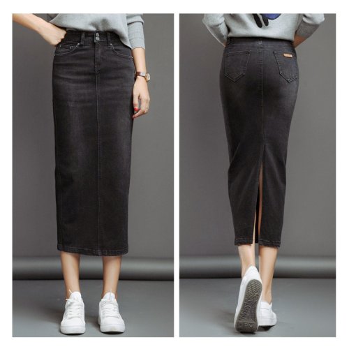 セール】デニムロングスカート タイトスカート k5070(504795023  