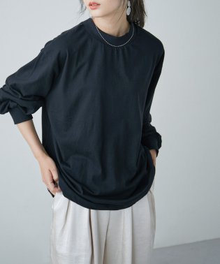 Fashion Letter/Fashion Letter ファッションレター シルエットに拘ったモックネックロンT レディース tシャツ 長袖 カットソー 綿100 大きいサイズ M－5L/504796494