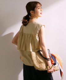 NIJYUSANKU(23区)/【WEB限定】コットンビエラ バックフリルデザイン ブラウス/ベージュ系