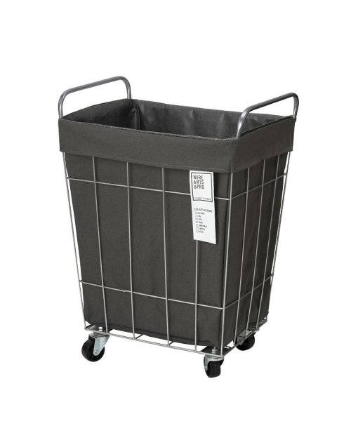 BRID(ブリッド)/WIRE ARTS & PRO LAUNDRY SQUARE BASKET with CASTER 45L/ダークグレー