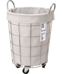 BRID(ブリッド)/WIRE ARTS & PRO LAUNDRY ROUND BASKET with CASTER 33L/ライトグレー