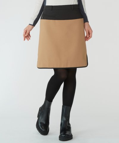 裾ラウンドデザインスカート(51cm丈)【洗濯機洗い可/蓄熱保温】