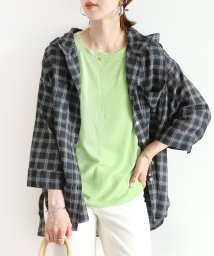 reca(レカ)/フード付き七分袖ビッグシャツ(on2612042A)/ブラック