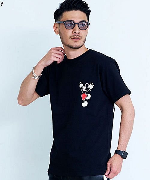 Disney 別注hollywoodプリントミッキーtee Tシャツ メンズ 半袖 ミッキーマウス Disney ディズニー 別注 キャラクター ブランド プリ エスビーセレクト Sb Select Magaseek