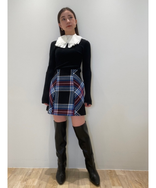 ロービングチェックミニスカート