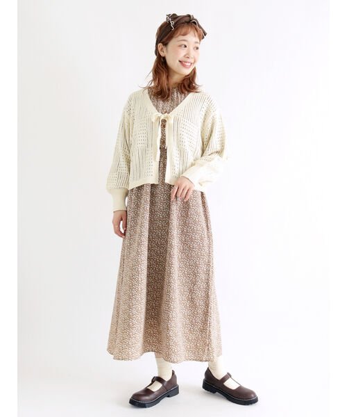 セール 花柄ウエストシャーリングワンピース エヘカソポ Ehka Sopo Magaseek