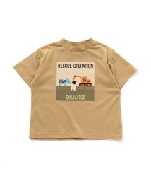 BREEZE(ブリーズ)/3柄働く車救出大作戦Tシャツ/マスタード