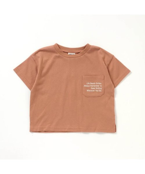 BREEZE(ブリーズ)/WEB限定 カラバリポケットTシャツ/オレンジ