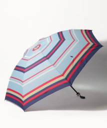 POLO RALPH LAUREN(umbrella)(ポロラルフローレン（傘）)/折りたたみ傘　”マルチボーダー”/サックスブルー