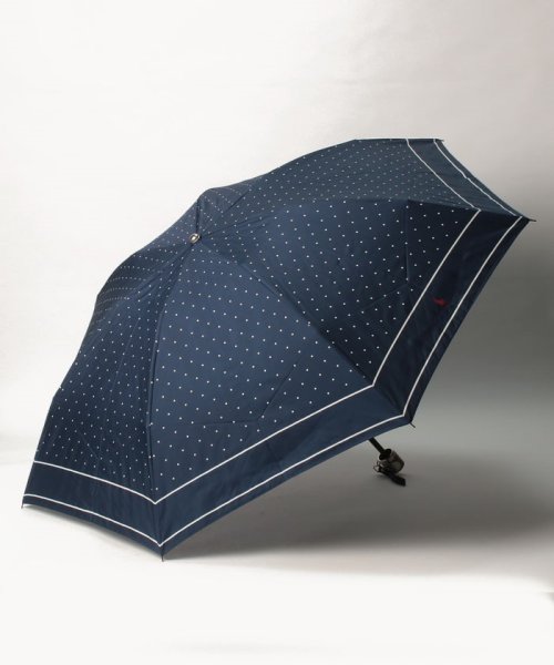 POLO RALPH LAUREN(umbrella)(ポロラルフローレン（傘）)/折りたたみ傘　ドット/ネイビーブルー