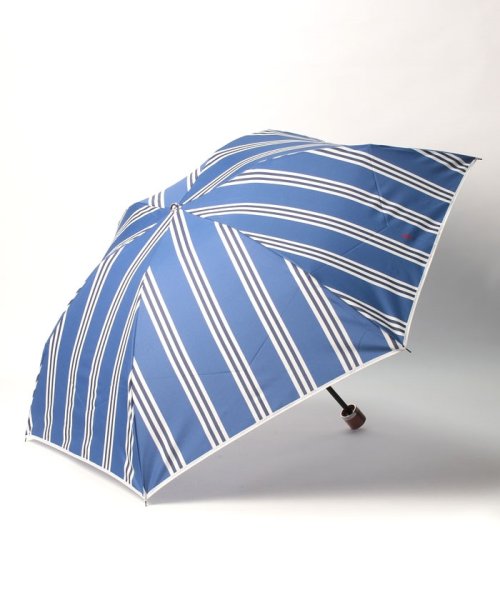 POLO RALPH LAUREN(umbrella)(ポロラルフローレン（傘）)/折りたたみ傘　ストライプ/ネイビーブルー