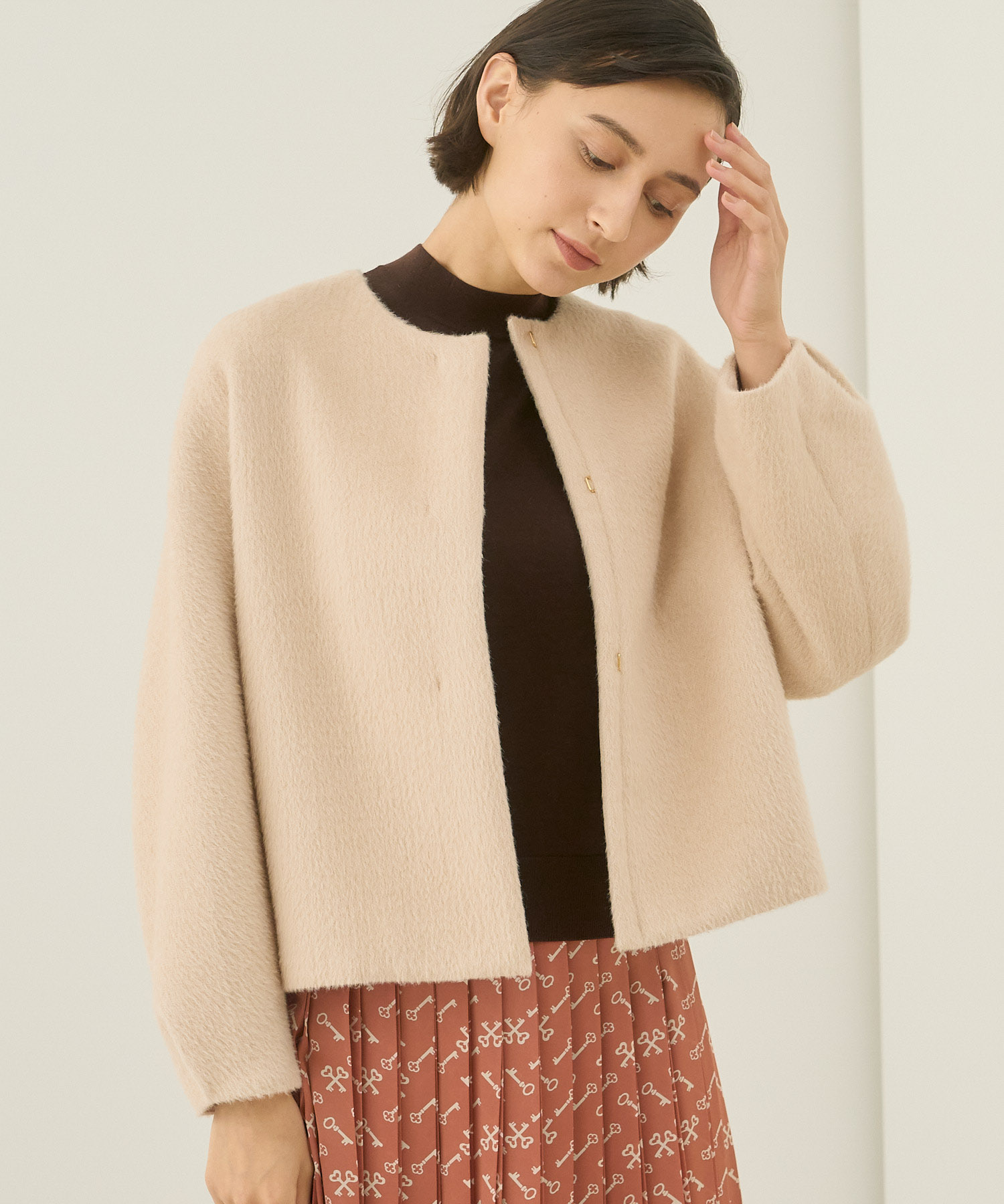 【MAX MARA】ウール\u0026アルパカ ショートフレアコート