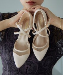 niana/niana ニアナ 結婚式 パンプス パーティーシューズ シアー ローヒール 靴 美脚  疲れにくい 小さいサイズ 大きいサイズ シンプル 歩きやすい ヒール /504801185