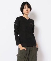 AVIREX(AVIREX)/Vネックファテーグ ロングスリーブティーシャツ/  V－NECK FATIGUE T－SHIRT/ブラックカモ2