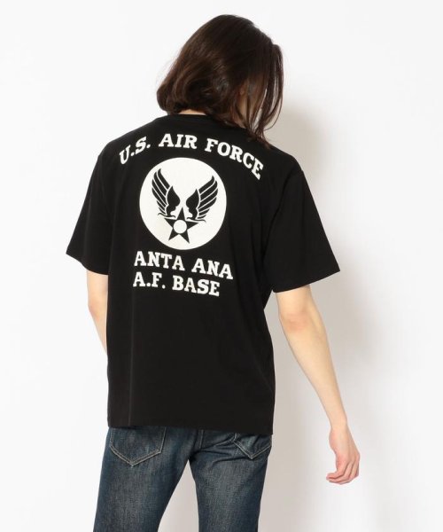 AVIREX(AVIREX)/USAF クルーネック Tシャツ/USAF CREW NECK T－SHIRT/ブラック