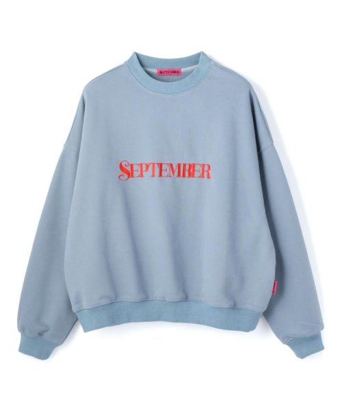 LHP(エルエイチピー)/September/セプテンバー/SWEAT TOP/ロゴスウェット/ブルー