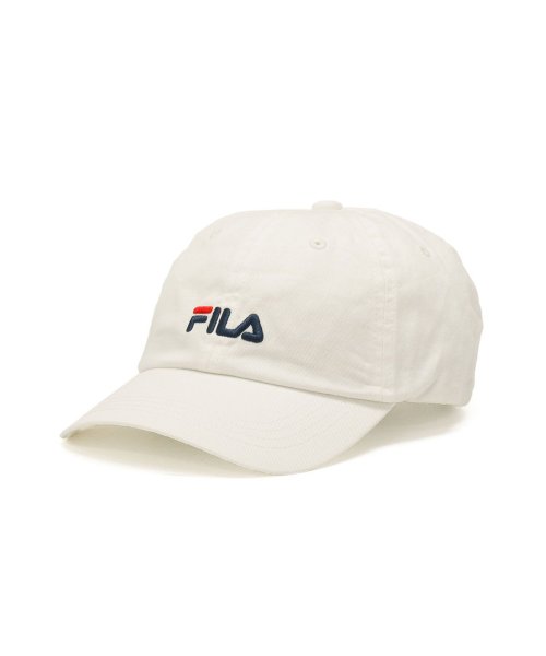FILA(フィラ)/フィラ キャップ FILA FLS OC.TWILL 6PCAP 帽子 コットン 綿 UVカット 吸水速乾 洗濯機洗い可能 サイズ調整 117－113701/ホワイト