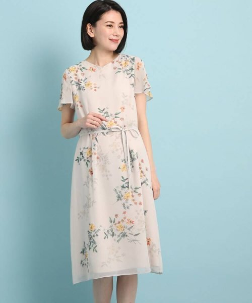 手洗い可 水彩画タッチフラワープリントワンピース スーナウーナ Sunauna Magaseek