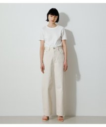 AZUL by moussy(アズールバイマウジー)/HIGH WAIST DENIM WIDE ３/L/BEG1