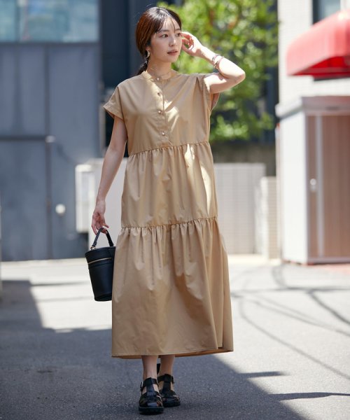 セール パール釦ティアードワンピース ビス Vis Magaseek