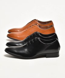 SVEC(シュベック)/ビジネスシューズ メンズ 革靴 おしゃれ ホールカット ワンピース ブランド MM/ONE エムエムワン 皮靴 短靴 ドレスシューズ レースアップシューズ 紐靴/ブラック