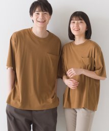 OMNES(オムネス)/【OMNES】ユニセックス 汗じみ防止UV ポケット付き半袖ビッグTシャツ/ブラウン