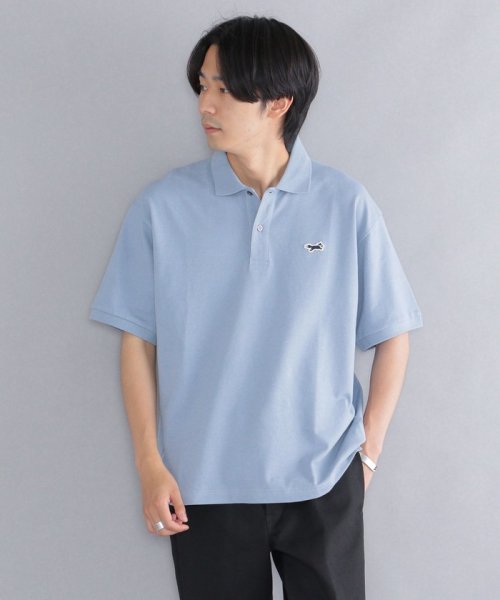 SHIPS MEN(シップス　メン)/*【SHIPS別注】PENNEYS: 〈抗菌加工〉 FOX ロゴ ワッペン ポロシャツ/ブルー