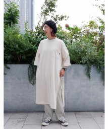 MANASTASH(マナスタッシュ)/MANASTASH/マナスタッシュ W's HEMP 3/4 SLEEVE SLIT DRESS ウィメンズ　7分袖　スリットワンピ―ス/ナチュラル4