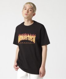 MANASTASH(マナスタッシュ)/直営店限定　MANASTASH/マナスタッシュ　FLAME TEE フレームティー　Tシャツ/ブラック