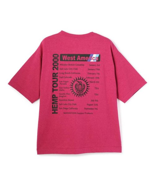 MANASTASH(マナスタッシュ)/MANASTASH/マナスタッシュ/HEMP TEE TOUR 22/ヘンプツアーTシャツ/ピンク