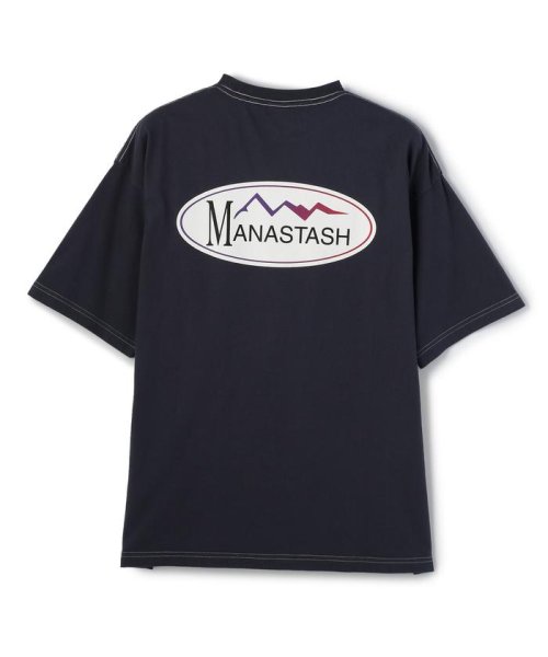 MANASTASH(マナスタッシュ)/MANASTASH/マナスタッシュ/Re:CTN OVAL LOGO TEE/ロゴTシャツ/ネイビー
