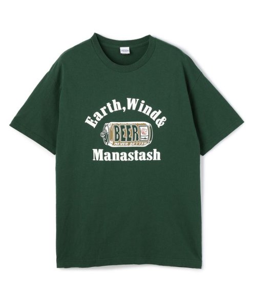 MANASTASH(マナスタッシュ)/MANASTASH/マナスタッシュ/BEER TEE/ロゴTシャツ/ダークグリーン