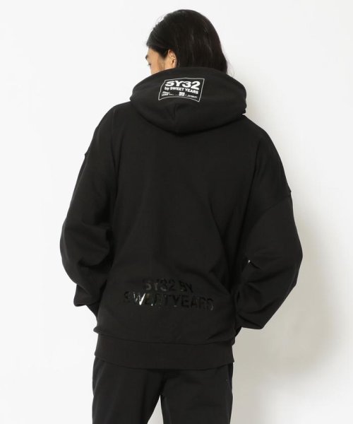 BEAVER(ビーバー)/SY32 by SWEET YEARS /エスワイサーティトゥ バイ スィートイヤーズ/BIG SILHOUETTE HOODIE/ブラック