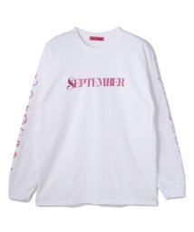 BEAVER(ビーバー)/SEPTEMBER/セプテンバー/SEPTEMBER LONG TEE/ロゴロングスリーブTシャツ/ホワイト