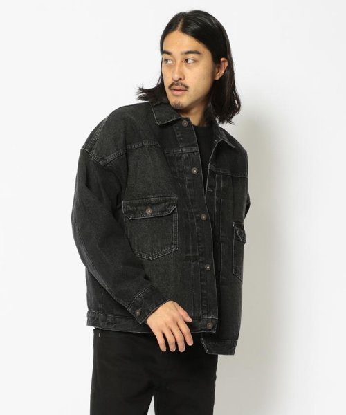 BEAVER(ビーバー)/RETRO GRADE/レトログレード OVER DENIM 2nd JACKET オーバーデニムセカンドジャケット/ブラック1