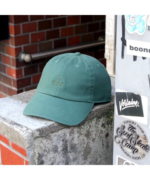 MAISON mou(メゾンムー)/【THE CHARLIE TOKYO/ザチャーリートーキョー】logo twill low cap 1 ロゴツイルローキャップ/グリーン